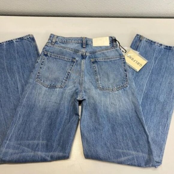 NEW GRLFRND Womens Jeans Blue Size 25 The Brooklyn High Rise Straight Distressed - Picture 6 of 11